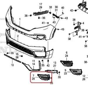 Cover fog lamp CRV RW turbo prestige facelift gen5 2021-2023