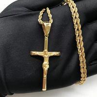 Gambar kalung salib pria wanita rantai tambang titanium dari SILVER FOX_NEW Kota Tangerang 1 Tokopedia