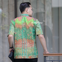 Gambar Batik Pria Ekslusif Lengan Pendek Tenun Furing Aluna Batik FPT 003 dari Aluna Batik Pria Kab. Sragen 5 Tokopedia