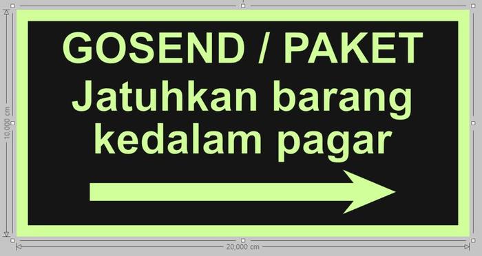 Gambar RAMBU CUSTOM GLOW IN THE DARK 1020 - ACRYLIC dari 471 STICKER Kota Tangerang Tokopedia
