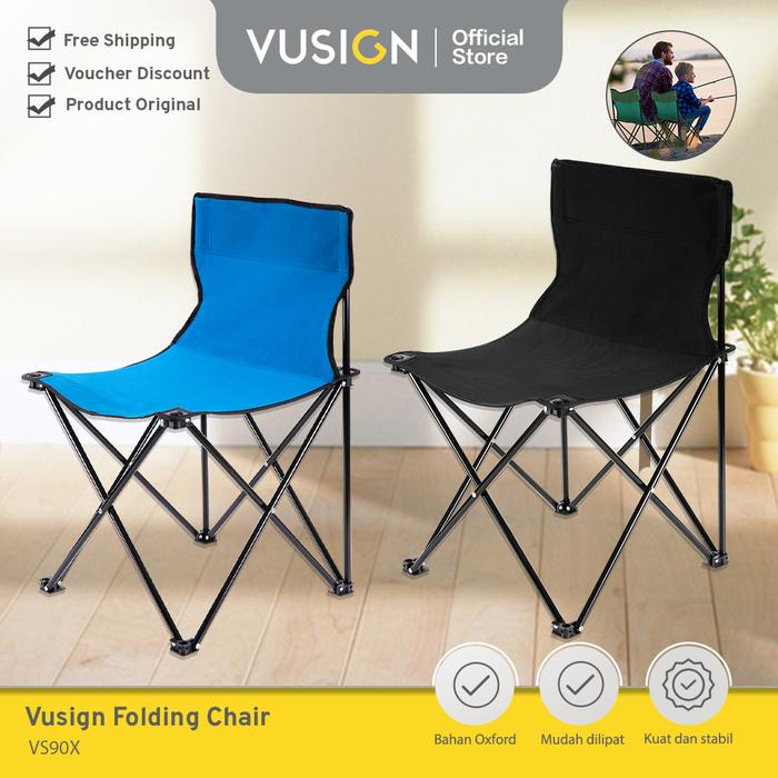 Gambar Vusign Folding Chair / Kursi Lipat Outdoor Camping Portable VS90X dari Deli Stationery Indonesia Kab. Tangerang Tokopedia
