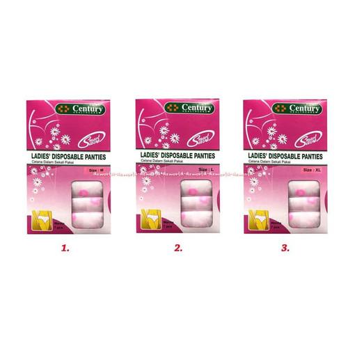 Gambar Century Ladies Disposable Panties Motif (L) / Celana Dalam 1x Pakai dari Migliore Health &amp; Beauty ,Century Trans Studio Bandung Kota Bandung Tokopedia