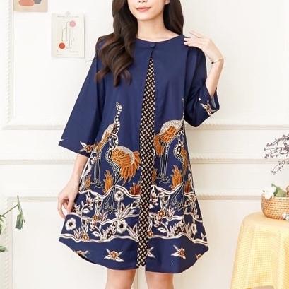 Gambar Dress Midi Cheongsam Peacock Lunar Beijing Slit Classy CNY Imlek TGF dari co5co Kab. Tangerang Tokopedia