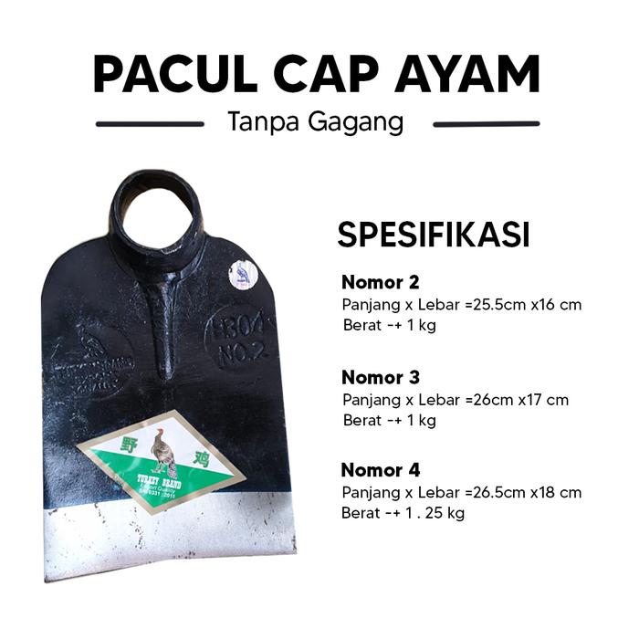 Gambar Pacul Cangkul Cap Ayam Tanpa Gagang Alat Perkebunan dari shoppaloca Kota Manado Tokopedia