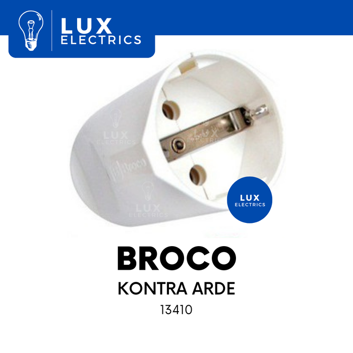 Gambar Kontra Steker Arde BROCO 13410/Colokan/Terminal/Soket dari LUX Electrics Kota Bandung Tokopedia