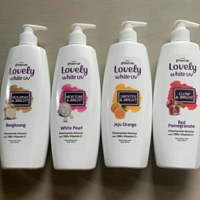 Gambar EMERON Lovely White UV Hand and Body Lotion Pump 500ml dari NIKILOSAEOLSHOP Kota Surabaya Tokopedia