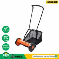 Gambar Alat Pemotong Rumput Manual Dorong 38cm/Lawn Mower/Krisbow dari Ayrusshop Toko Perkakas Kota Surabaya 3 Tokopedia