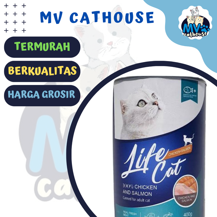 Gambar Life Cat kaleng 400gram / Lifecat kaleng 400gram dari mvcathouse Kota Semarang Tokopedia