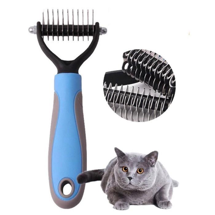 Gambar pet hair comb sisir bulu hewan anabul dari HellowMall Kota Administrasi Jakarta Barat Tokopedia