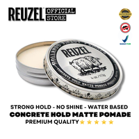 Gambar REUZEL CONCRETE MATTE POMADE - STRONG HOLD / NO SHINE / WATER BASED dari REUZEL OFFICIAL STORE Jakarta Utara 3 Tokopedia