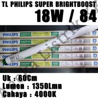 Gambar PHILIPS TL 18W 84 4000K BRIGHTBOOST SUPER 80 TLD NEON 18 W WATT 60CM dari Aneka Listrik KK Kota Administrasi Jakarta Pusat 1 Tokopedia