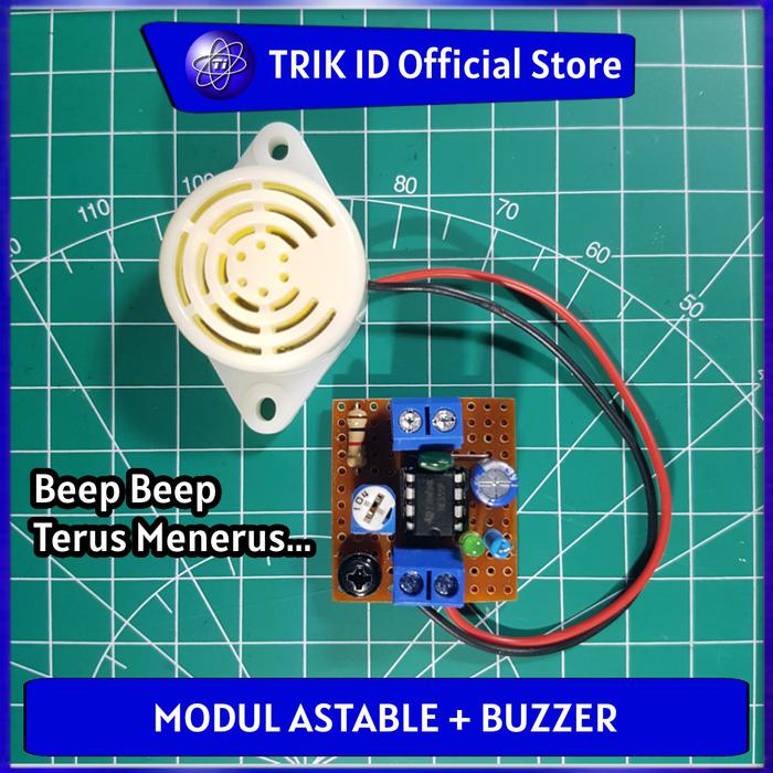 Gambar Modul Astable NE555 + Buzzer Besar dari TRIK ID Elektronika Kota Bekasi Tokopedia