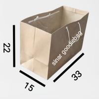 Gambar Paperbag coklat polos,Brownies UK 22x33 isi 12pcs dari sinar goodiebag Kota Administrasi Jakarta Barat 1 Tokopedia