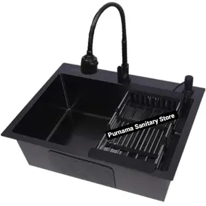 kitchen sink 5243 JKM black hitam/ bak cuci piring body only