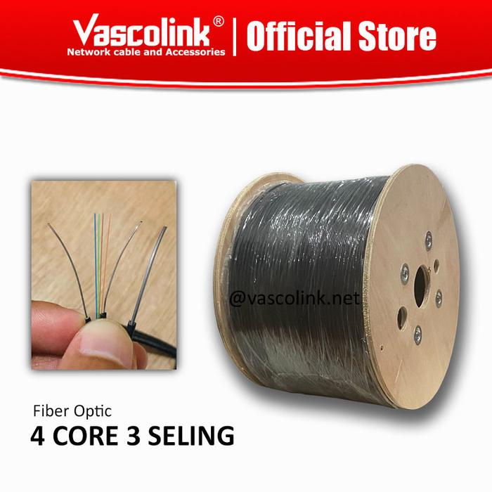 Gambar Vascolink kabel Fo 4 Core 3 seling 1000meter dari Vascolink Official Kota Administrasi Jakarta Barat Tokopedia