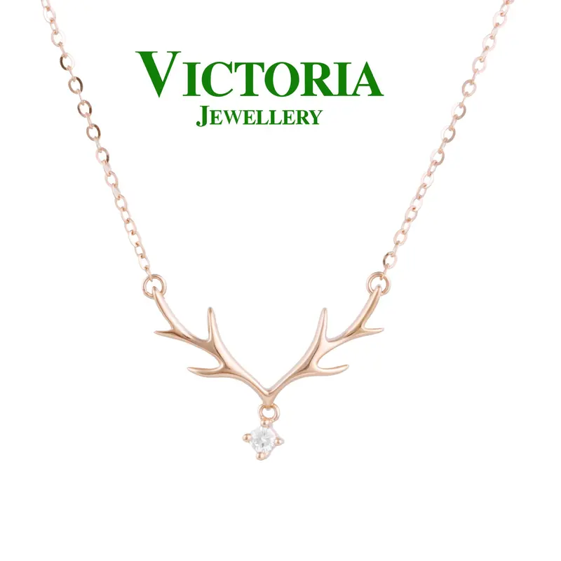 Liontin Berlian + Kalung VNK846998 Victoria Jewellery 0