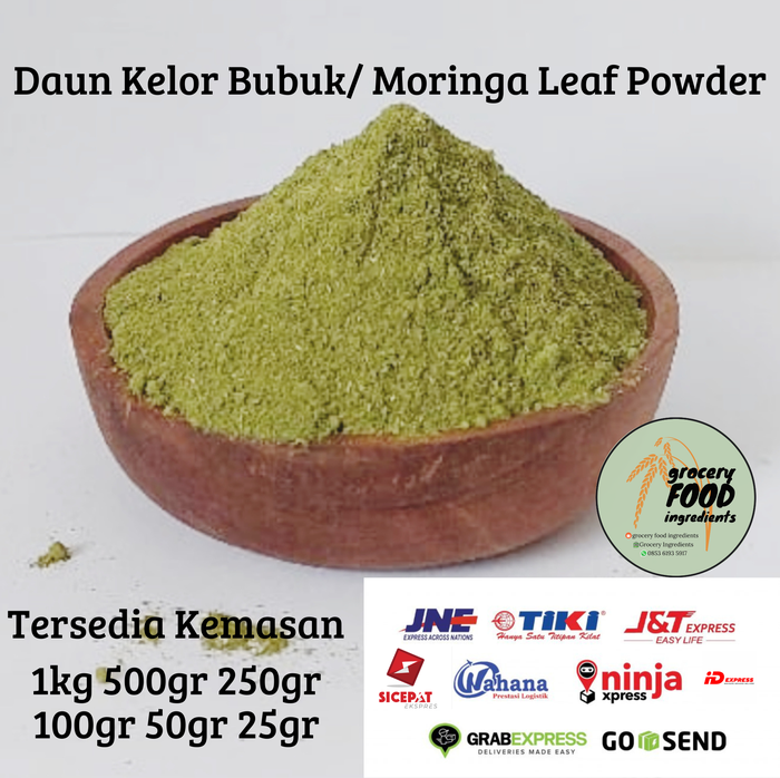 Gambar Daun kelor bubuk 100gram / Moringa leaf powder dari Grocery Food Ingredientss Kota Administrasi Jakarta Timur Tokopedia