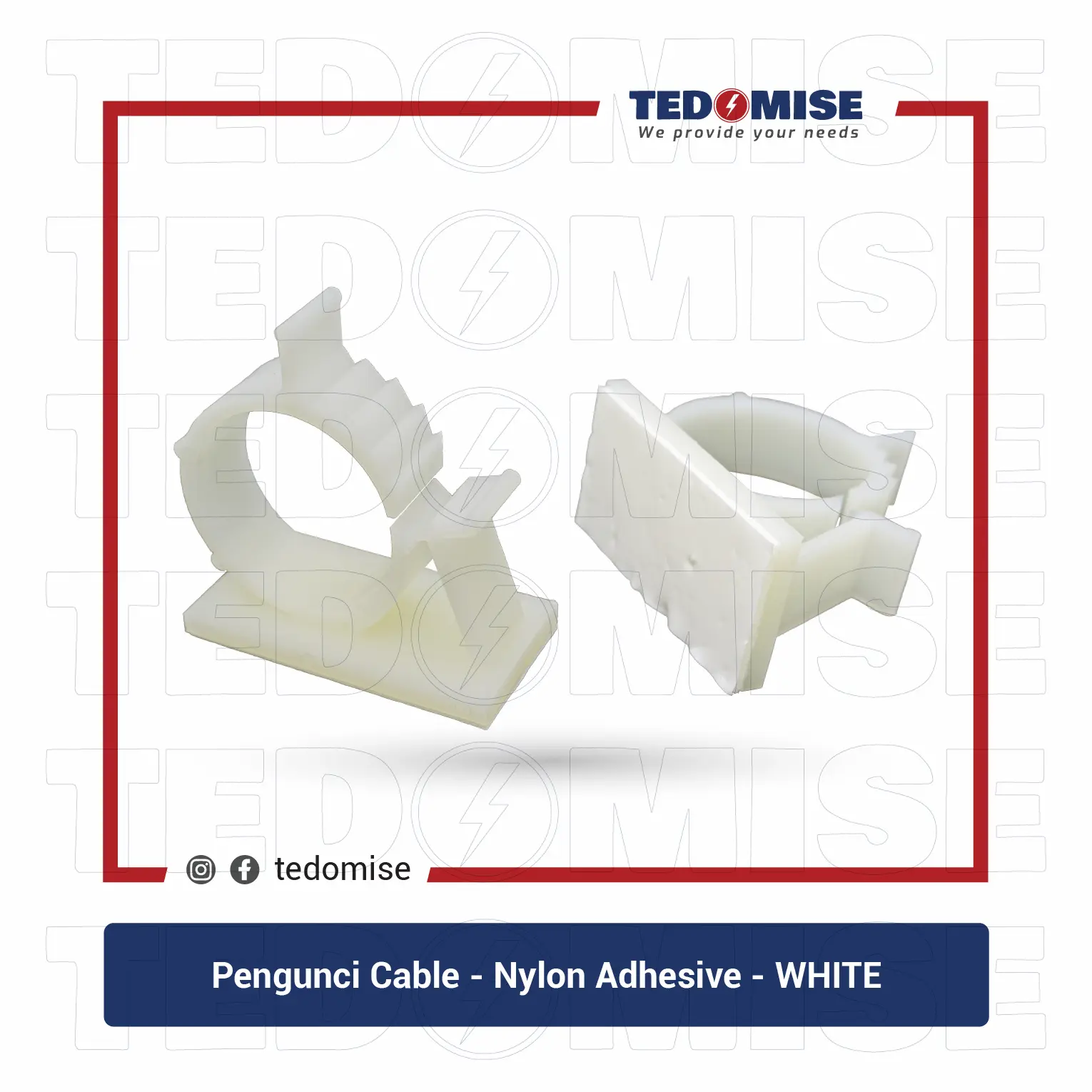 Nylon Adhesive Cable Clamp Clip Step