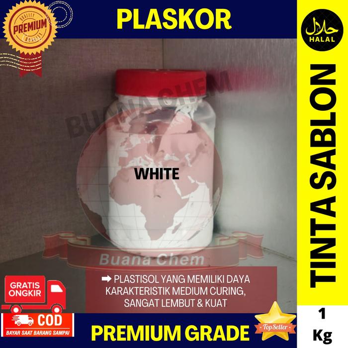 Gambar Plaskor 1 kg Plastisol Tinta Sablon Pasta Sablon Cat Sablon - White SP dari Buana Chem Kota Bandung 3 Tokopedia