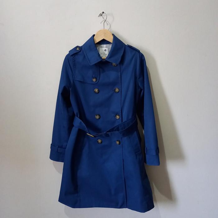 Gambar Perfect Blue Cotton Coat by Earth Music & Ecology dari Regatta de Blanc Kota Bandung Tokopedia