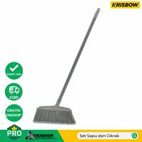 Gambar Krisbow Set Sapu dan Cikrak/Pengki/Abu-abu/Dust Pan With Broom dari Ayrusshop Toko Perkakas Kota Surabaya 3 Tokopedia