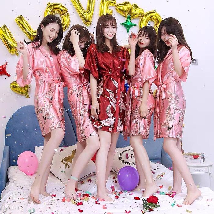 Gambar Baju Tidur Kimono Wanita/Baju Tidur Pengantin/Baju Tidur Satin dari Utama Mart Kab. Tangerang Tokopedia