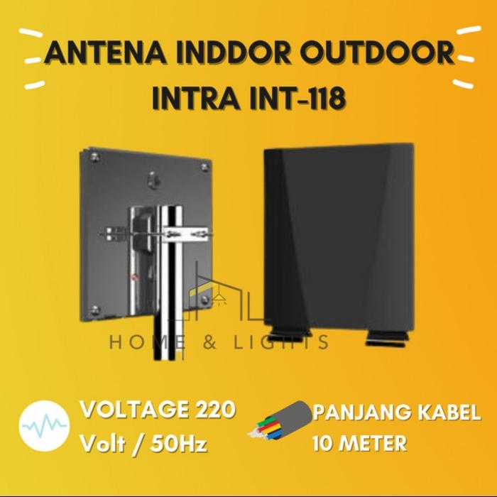 Gambar Antena TV Digital Indoor Outdoor Intra INT-118 dari QualityBracket Kota Administrasi Jakarta Timur Tokopedia