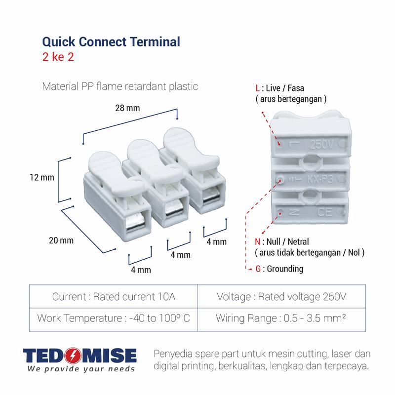 Quick Connect Terminal Block Cable / Terminal Kabel Sambung Cepat tanpa ribet 3