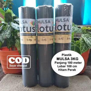 Mulsa Plastik pertanian Hitam Perak lebar 100 cm 1 rol tebal kuat