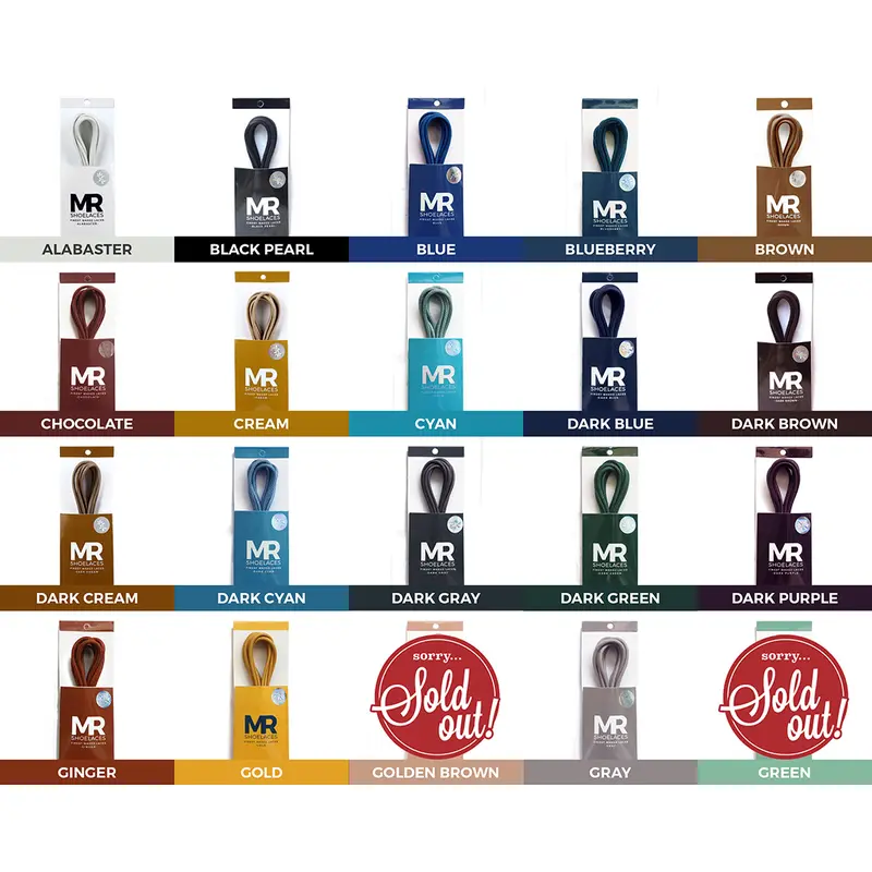 Tali Sepatu Bahan Lilin Panjang 100cm (Round Waxed Shoelaces) 2