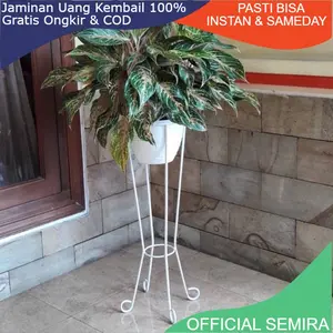 TINGGI 1 METER / POT BUNGA BESI / Standing Planter Pot Diameter 20 CM Rak Tanaman