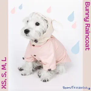 Bunny Raincoat (for Dog) Jas Hujan Baju Anjing