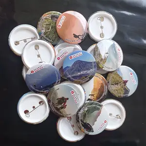 Pin Peniti Button 45mm Okebuy Motif/Tema Hiking Adventure Pendaki