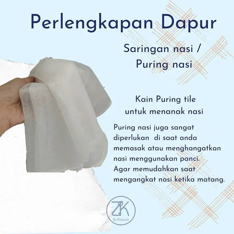kain saringan nasi /puring nasi /tile