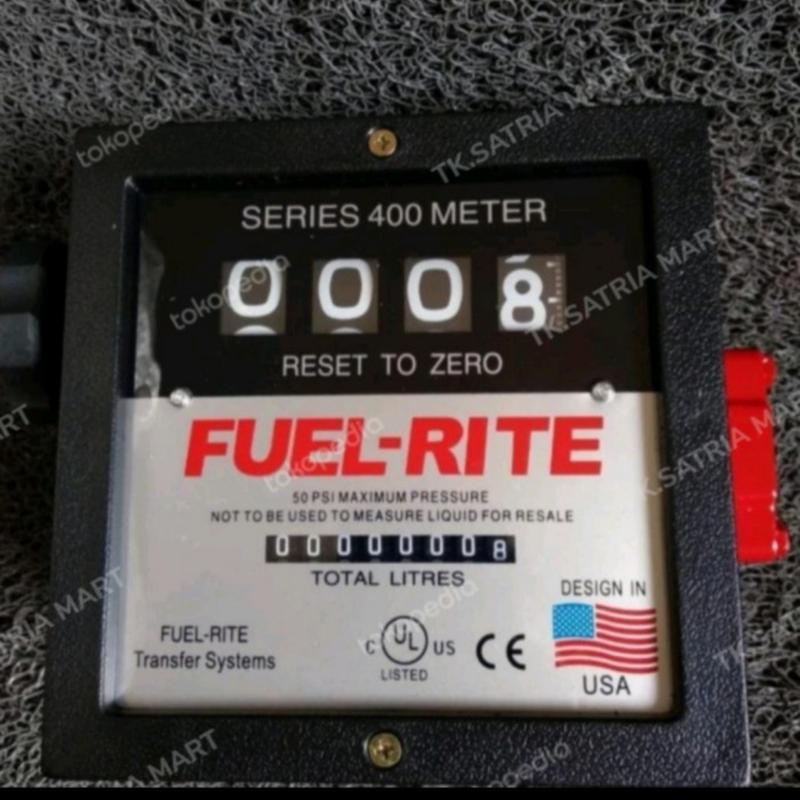 FLOW METER SOLAR FUEL RITE SIZE 1.5 INCH 4 DIGIT SERIES 400 METER ...