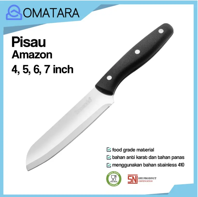 KOMODO PISAU DAPUR AMAZON STAINLESS STEEL UK 4 ,5 ,6 7 INCH