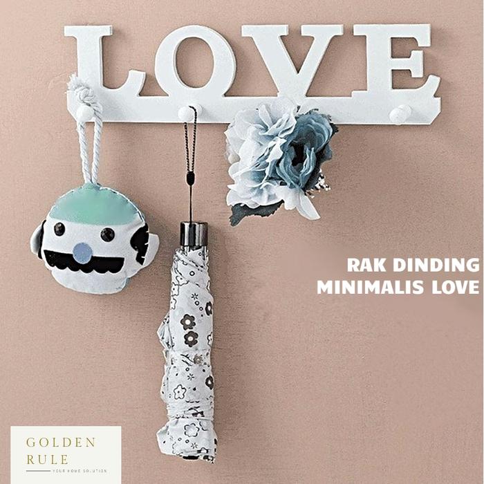 Gambar Rak Dinding Tembok Motif Love / Rak Gantung / Rak Gantungan Kunci dari Golden Rule Jakarta Barat Tokopedia