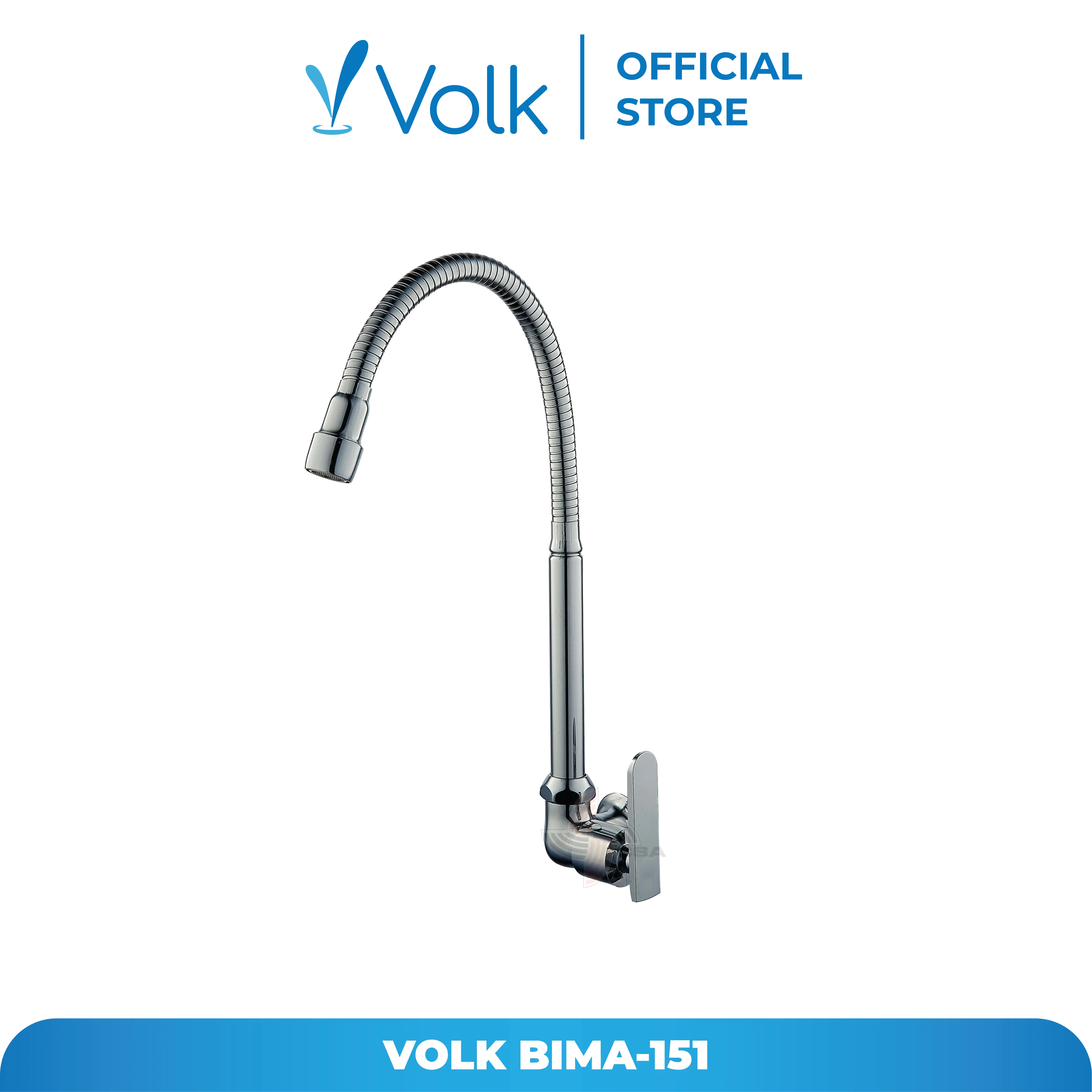 Volk Bima-151 Kran Air Cuci Piring Tembok Fleksibel Babet / Wall Sink