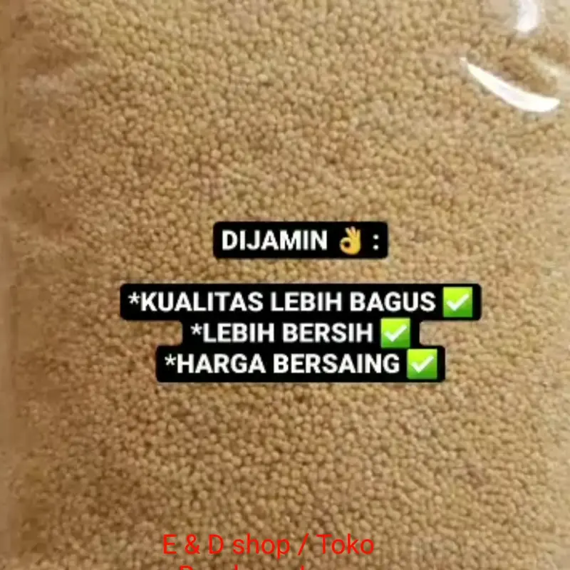 BIJI KUNYIT / BIJI JAWAK / JEWAWUT / SEKOI / FOXTAIL MILLET 250GR Makanan Bubur Granola 1