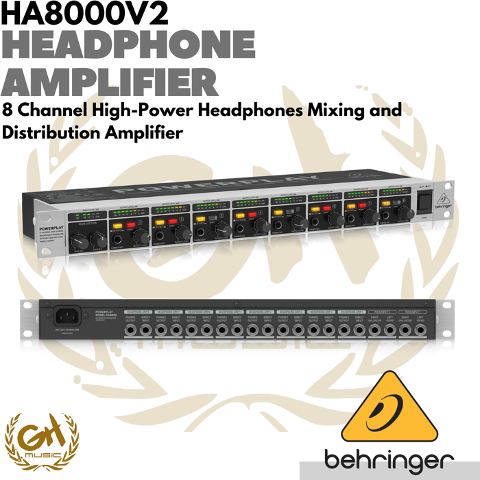 Gambar BEHRINGER HA8000 8 Channel High-Power Headphone Amplifier dari GH Music Store Kota Tangerang Selatan Tokopedia