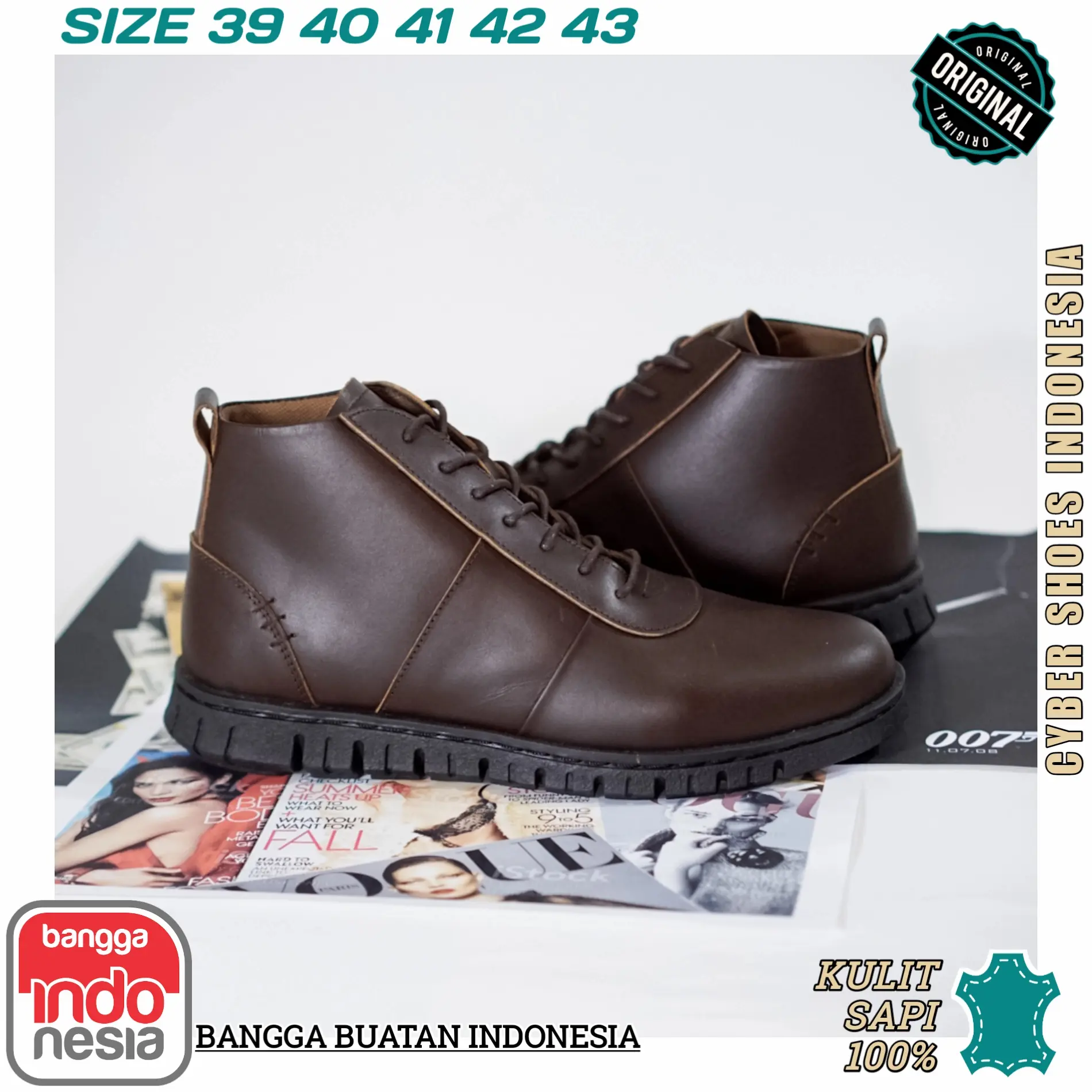 Sepatu Pria Boot Pro Sneaker NATHAN db - Kulit Sapi Asli
