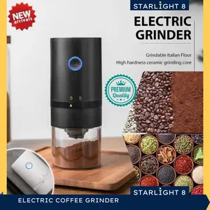 Grinder Kopi Elektrik Ceramic Burr Mesin Penggiling Kopi Portable