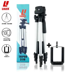 Liger Tripod silver Tripod HP Free Holder U Aluminium Panjang 1,4meter