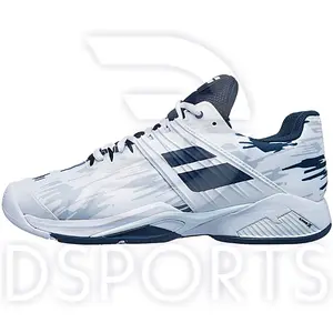 Babolat Propulse Fury White Estate Blue AC Tennis Shoes Sepaty Tenis