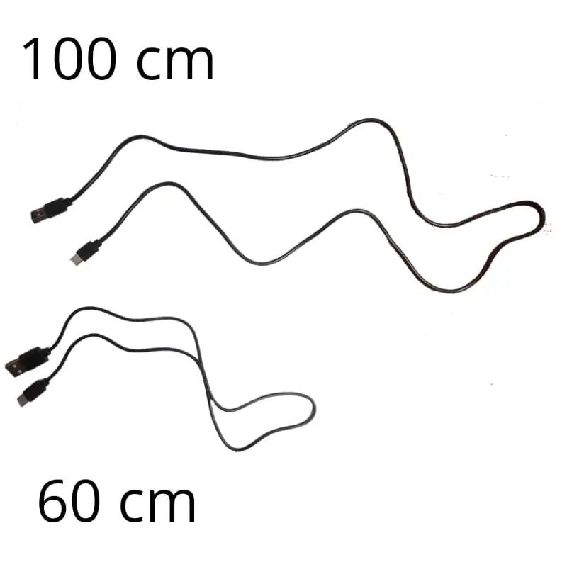 Kabel Cas USB Charger Type C Fast Charging 2 A Hitam 100 cm Black Cable 4