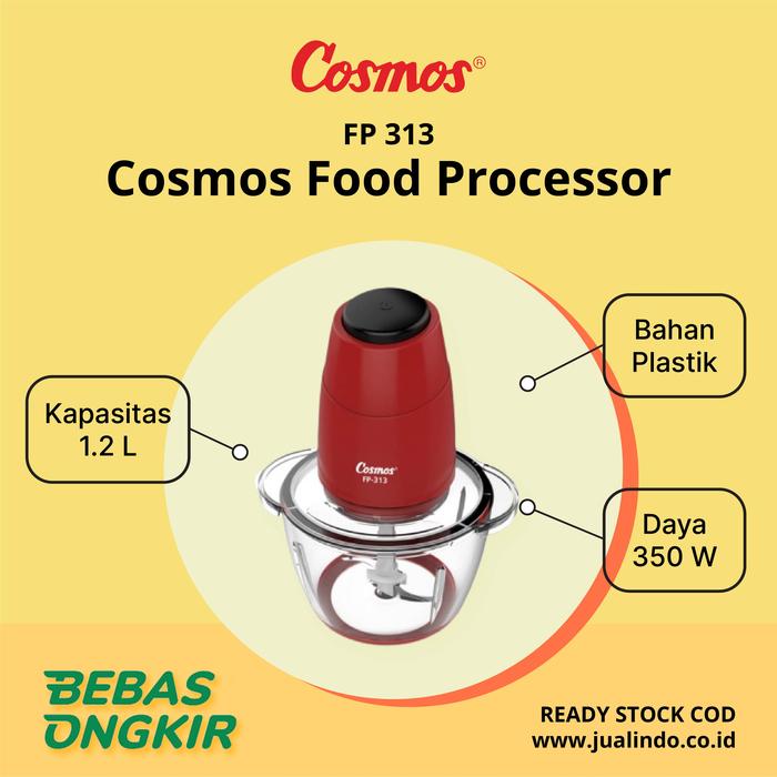 Gambar Cosmos Food Processor 1.2 Liter FP 313 / FP313 dari Jualelektronikrumah Kota Administrasi Jakarta Utara Tokopedia