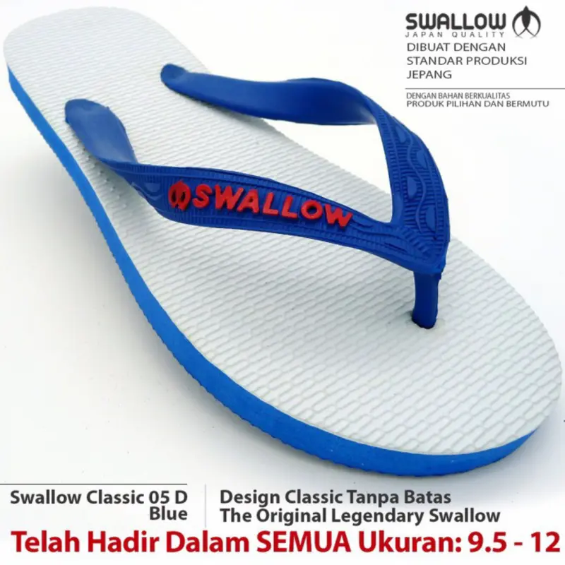 SANDAL JEPIT SWALLOW ORIGINAL UKURAN JUMBO SIZE 12 Karet 1