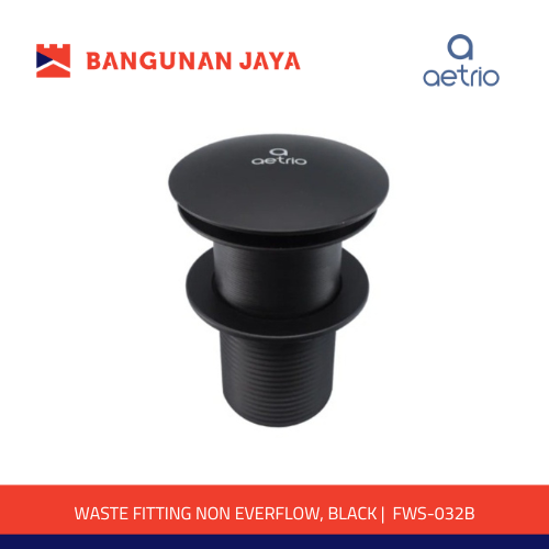 Gambar AETRIO WASTE FITTING NON OVERFLOW BLACK | FWS-032B dari Bangunan Jaya Online Kota Administrasi Jakarta Utara Tokopedia