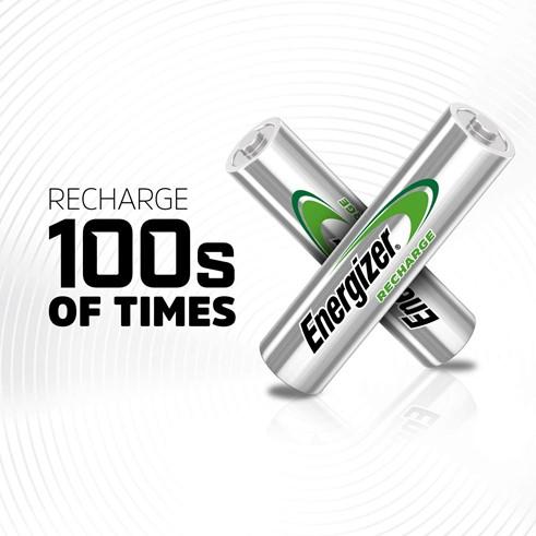 Baterai Energizer Recharge Isi Ulang AAA/ A3 700 mAh + Charger Lcd 3