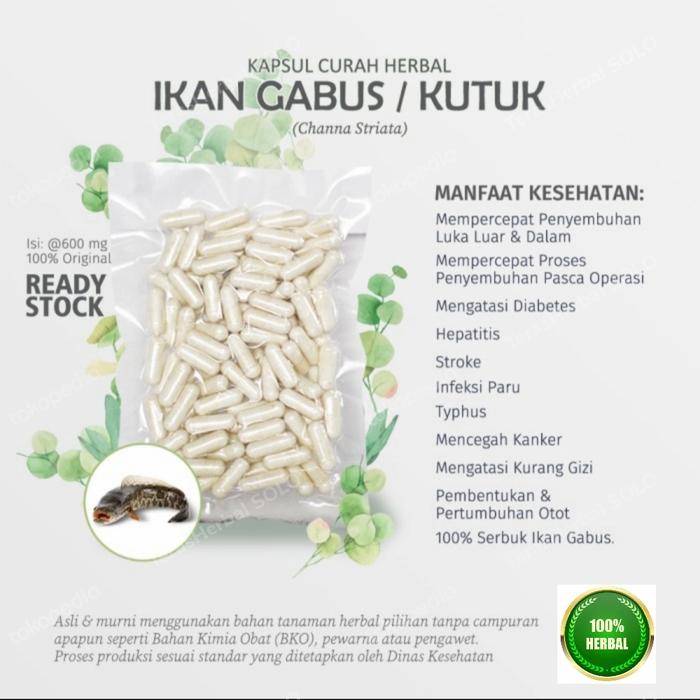 Gambar Kutuk Liar Ekstrak Herbal Ikan Gabus Asli 100% Original isi 100kapsul dari TERAS HERBAL Solo Kab. Sukoharjo Tokopedia